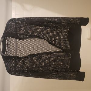 Black mesh/jersey jacket by Victoria Secret Sport